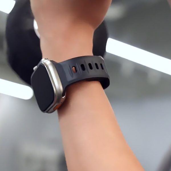 Ремінець для Apple Watch 42 BlueO Fluoro Rubber Sport чорний - Зображення 5