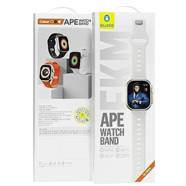 Ремінець для Apple Watch 42 BlueO Fluoro Rubber Sport чорний - Зображення 6