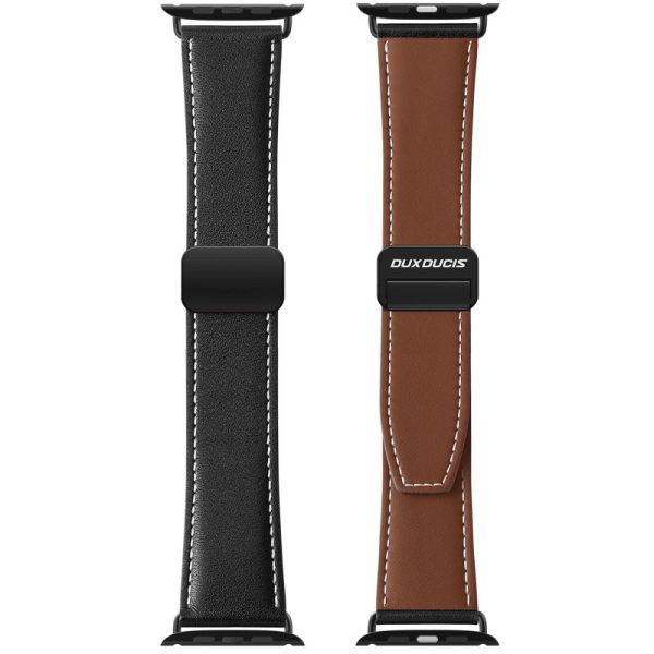 Ремінець для Apple Watch 38 Dux Ducis Genuine Leather темно-коричневий - Зображення 2