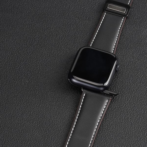 Ремінець для Apple Watch 42 Dux Ducis Genuine Leather чорний - Зображення 3