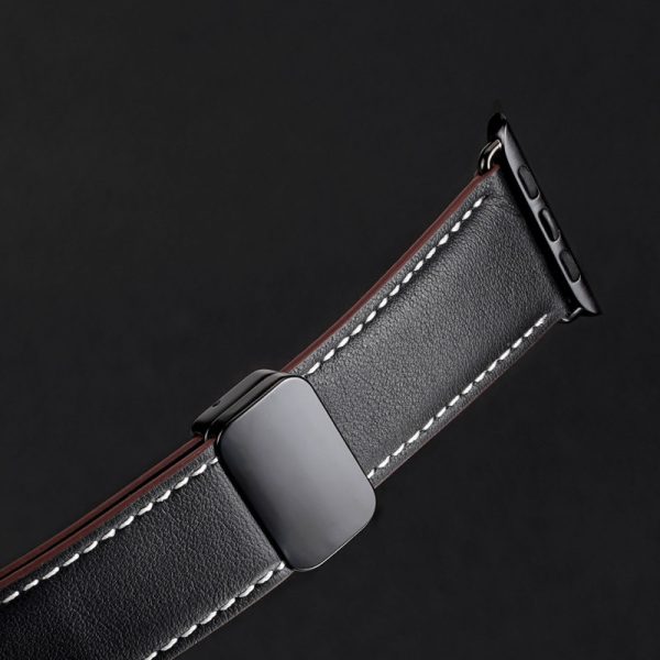 Ремінець для Apple Watch 42 Dux Ducis Genuine Leather чорний - Зображення 4