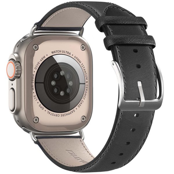 Ремінець для Apple Watch 42 Dux Ducis Leather Strap Classic чорний - Зображення 2
