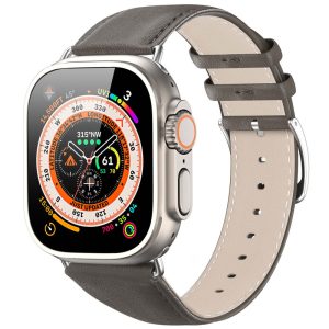 Ремінець для Apple Watch 42 Dux Ducis Leather Strap Classic сірий, коричневий