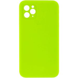 Silicone для iPhone 11 Pro Case Square Full Camera Protective NOLOGO салатовий