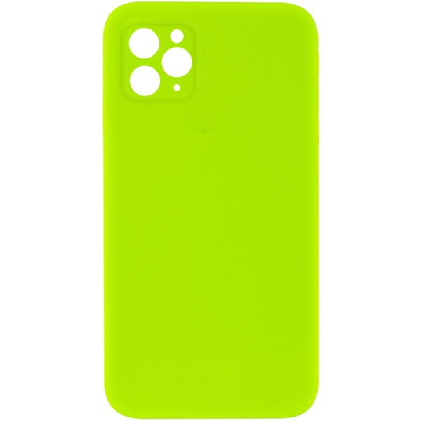Silicone для iPhone 11 Pro Case Square Full Camera Protective NOLOGO салатовий