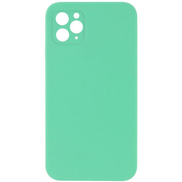 Silicone для iPhone 11 Pro Case Square Full Camera Protective NOLOGO зелений