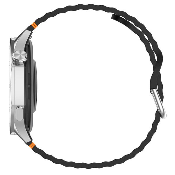Силіконовий для Smart Watch 20mm ремінець Wavy чорний - Зображення 4