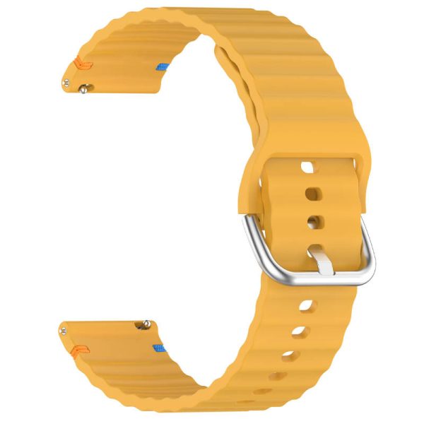 Силіконовий для Smart Watch 20mm ремінець Wavy жовтий - Зображення 2