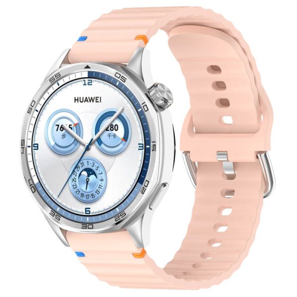 Силіконовий для Smart Watch 20mm ремінець Wavy рожевий