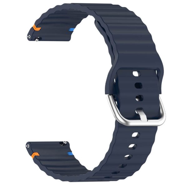 Силіконовий для Smart Watch 20mm ремінець Wavy блакитний - Зображення 2