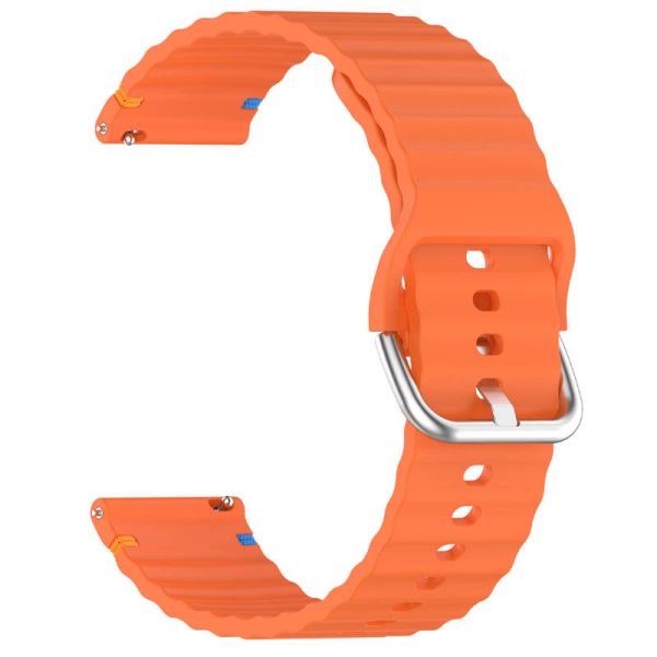 Силіконовий для Smart Watch 20mm ремінець Wavy помаранчевий - Зображення 2