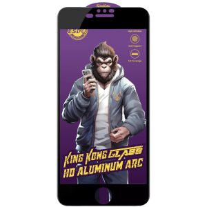 Захисне скло для iPhone 7 plus 5D Anti-static Purple чорний