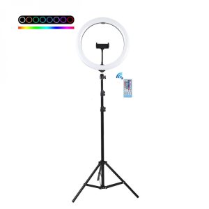 Кільцева лампа RGB 30см зі штативом 210 см Puluz PU411T