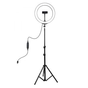 Кільцева лампа 26см на штативі 108см Puluz PKT3035