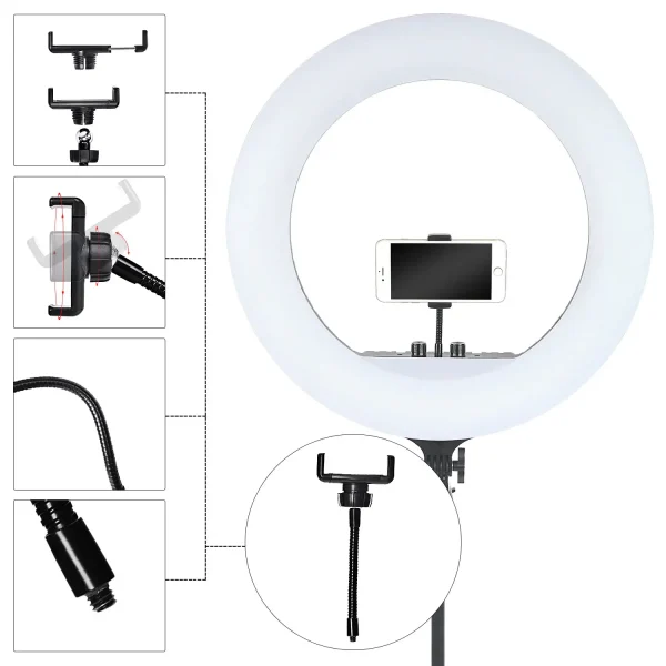 Кільцева лампа для смартфону  54см LED RL-21 зі штативом 191см AC Prof - Зображення 3