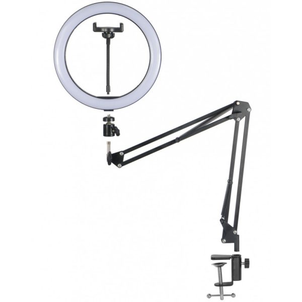 Кільцева лампа для телефону - 30см на пантографі ACprof QX-300-P